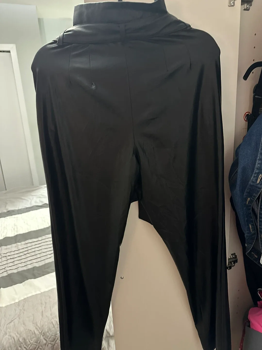 Joe Fresh Black Faux Leather Pants - Size 2 image indicator(2)