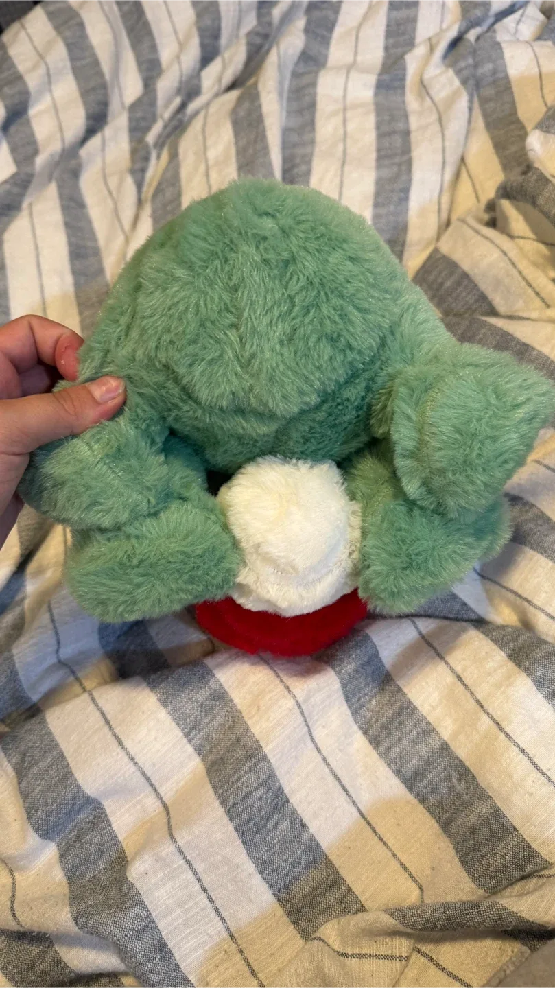Green Frog Plush Heating Toy image indicator(3)