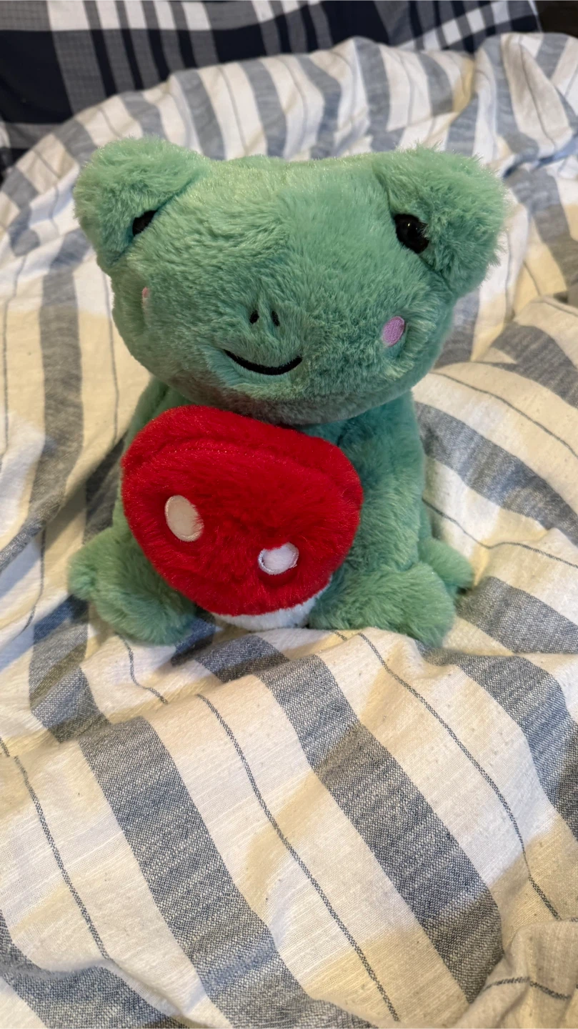 Green Frog Plush Heating Toy