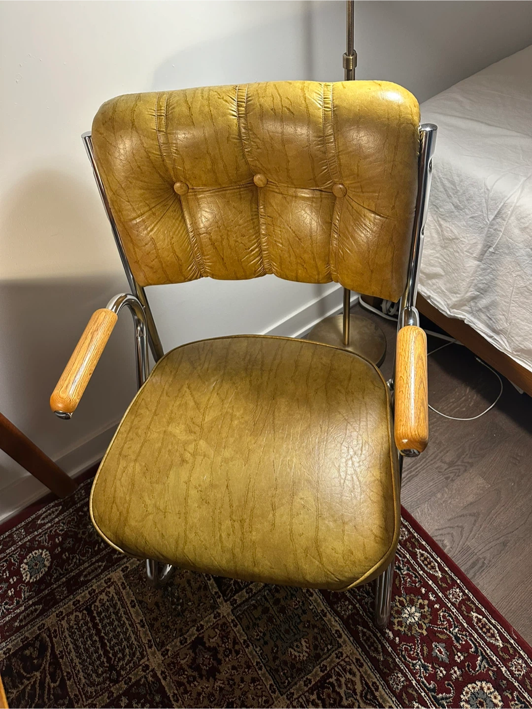MCM Vintage Chrome Office Chair - photo 2