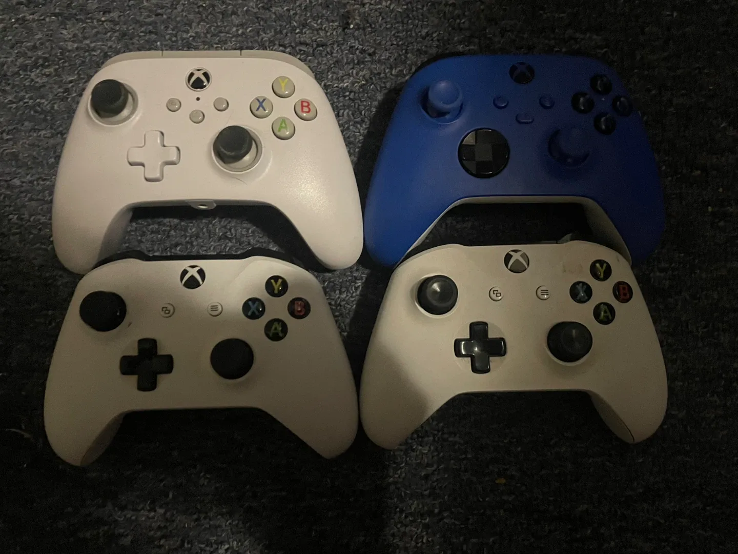 Xbox Wireless Controllers - White and Blue