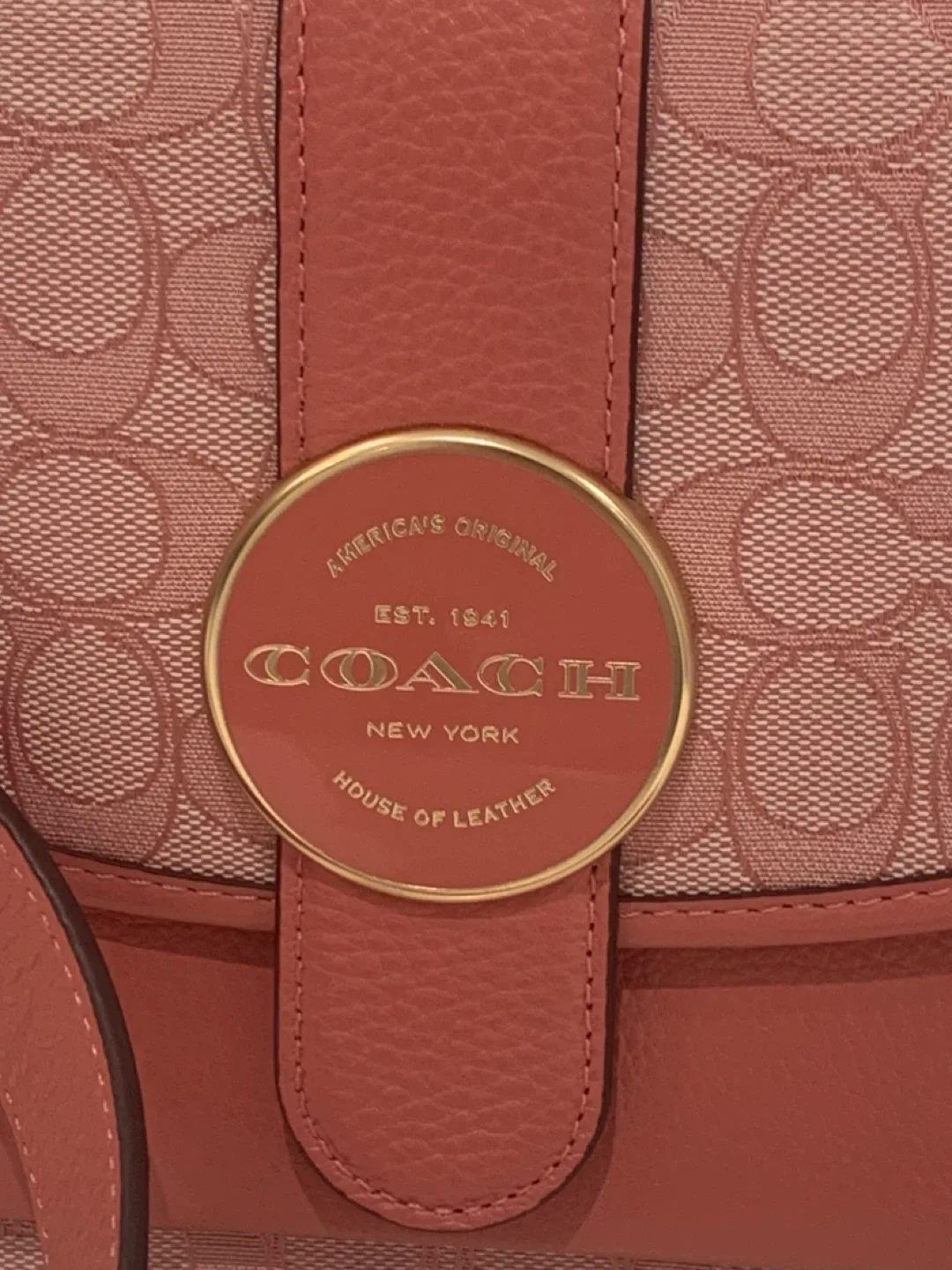 🩷Coach Pink Leather Signature Lonie Shoulder Bag 🎀 image indicator(9)