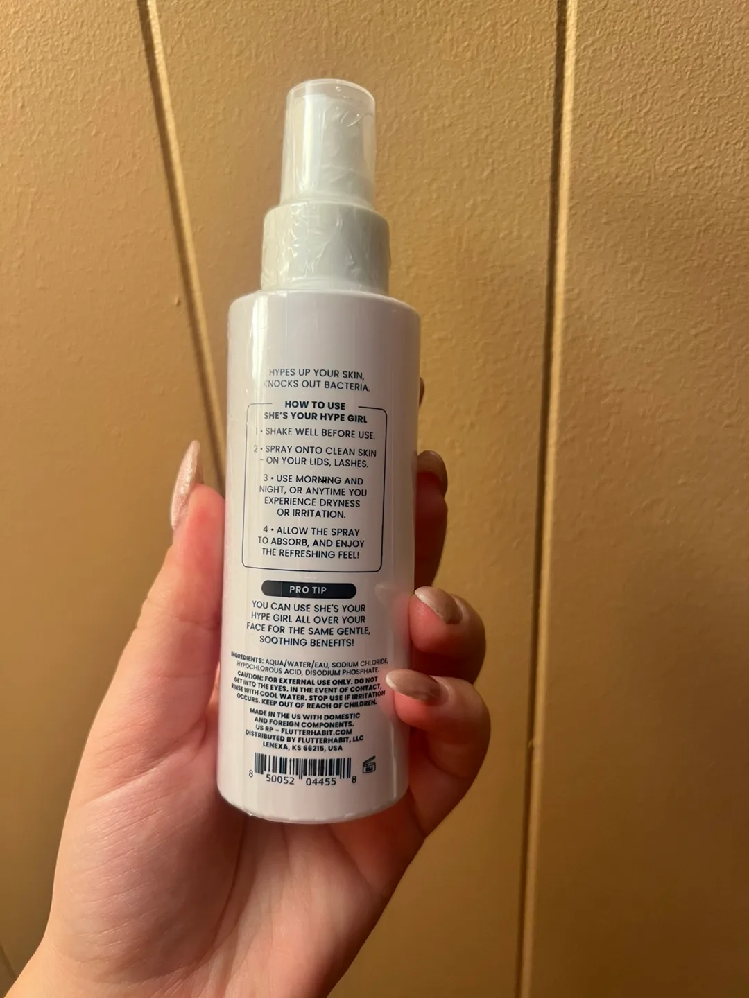 Flutterhabit Hype Girl Hypochlorous Acid Spray (New) image indicator(9)