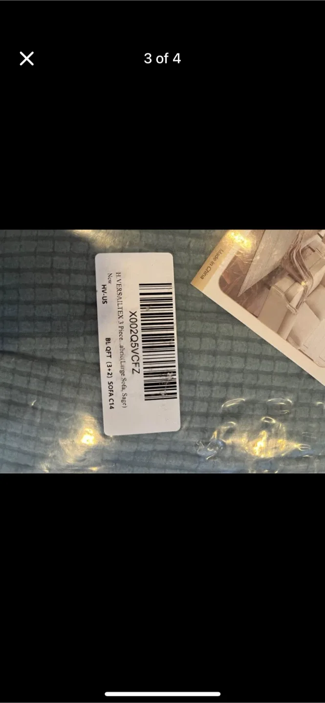 Brand new -  3 Piece Stretch Sofa Cover - Sage, Large image indicator(2)