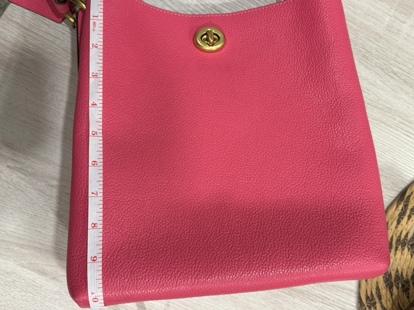 Coach Pink Leather Bucket Bag image indicator(9)