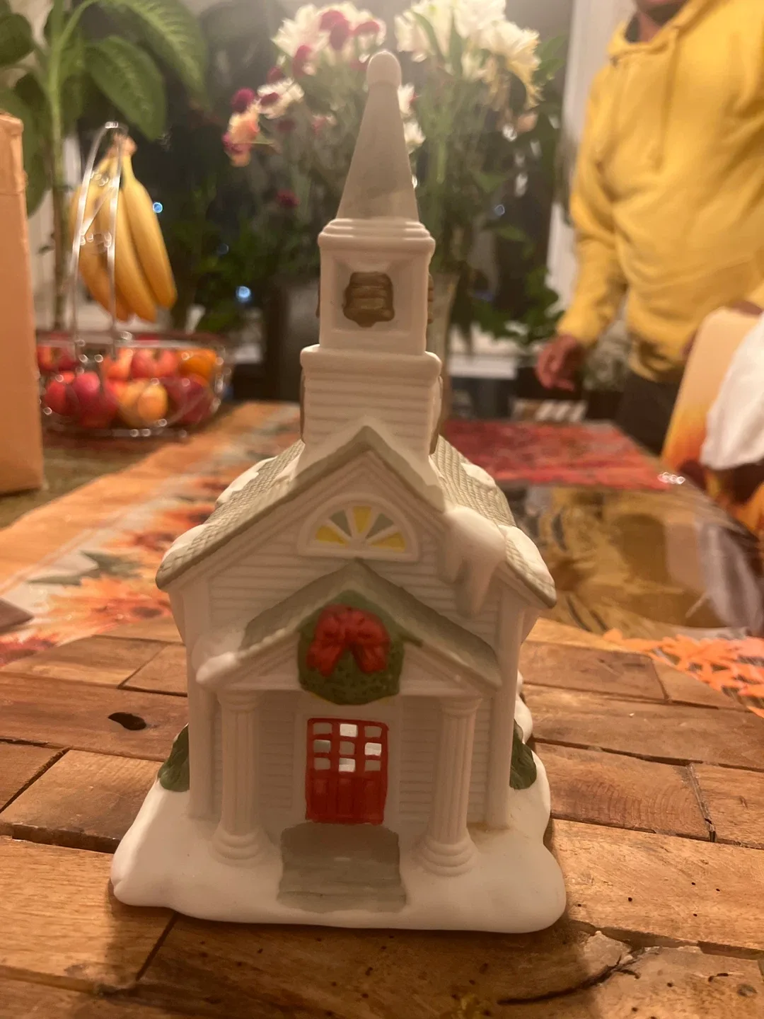 Ceramic Christmas Church Decoration