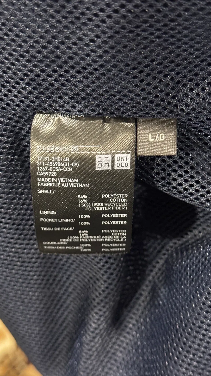 Uniqlo Coaches Jacket - Navy - Men’s Large image indicator(4)