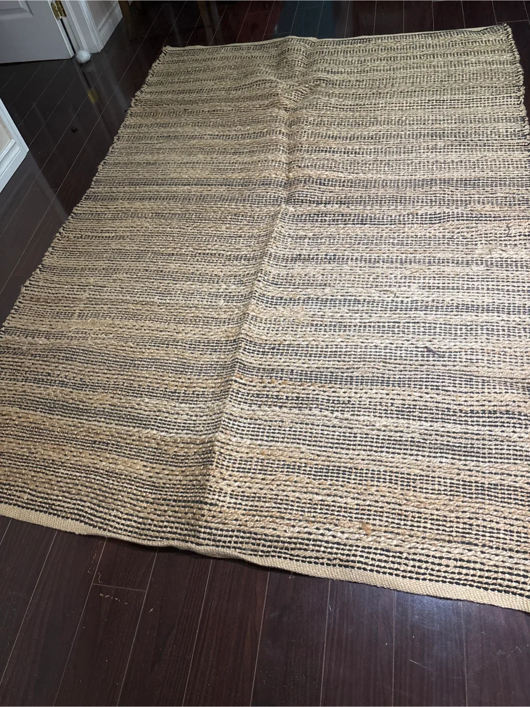 Jute Rug - Black 5ft x 7ft