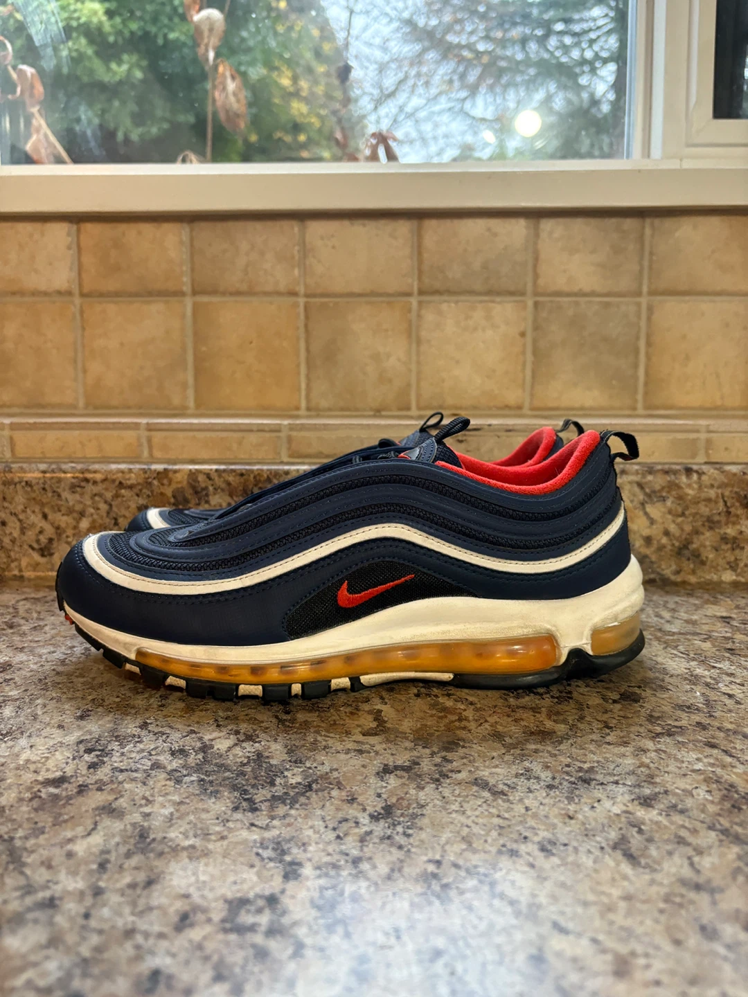 Nike Air Max 97 Navy/Red Sneakers - photo 3