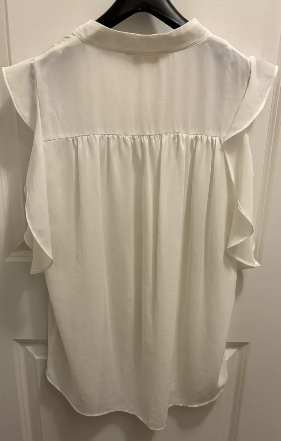 White Ruffle Sleeve Blouse - Size Small image indicator(2)
