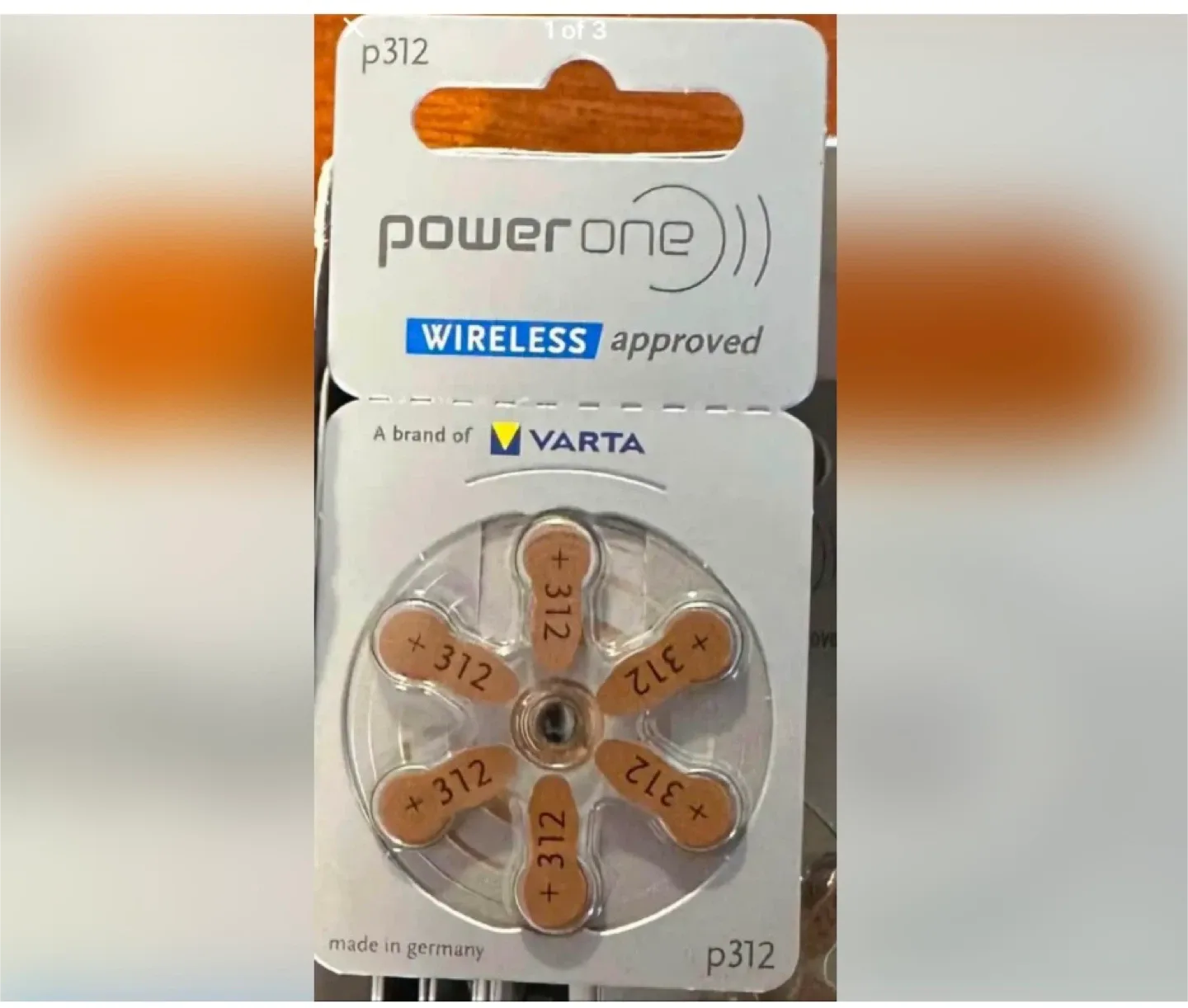 Power One 312  Hearing Aid Batteries - New!