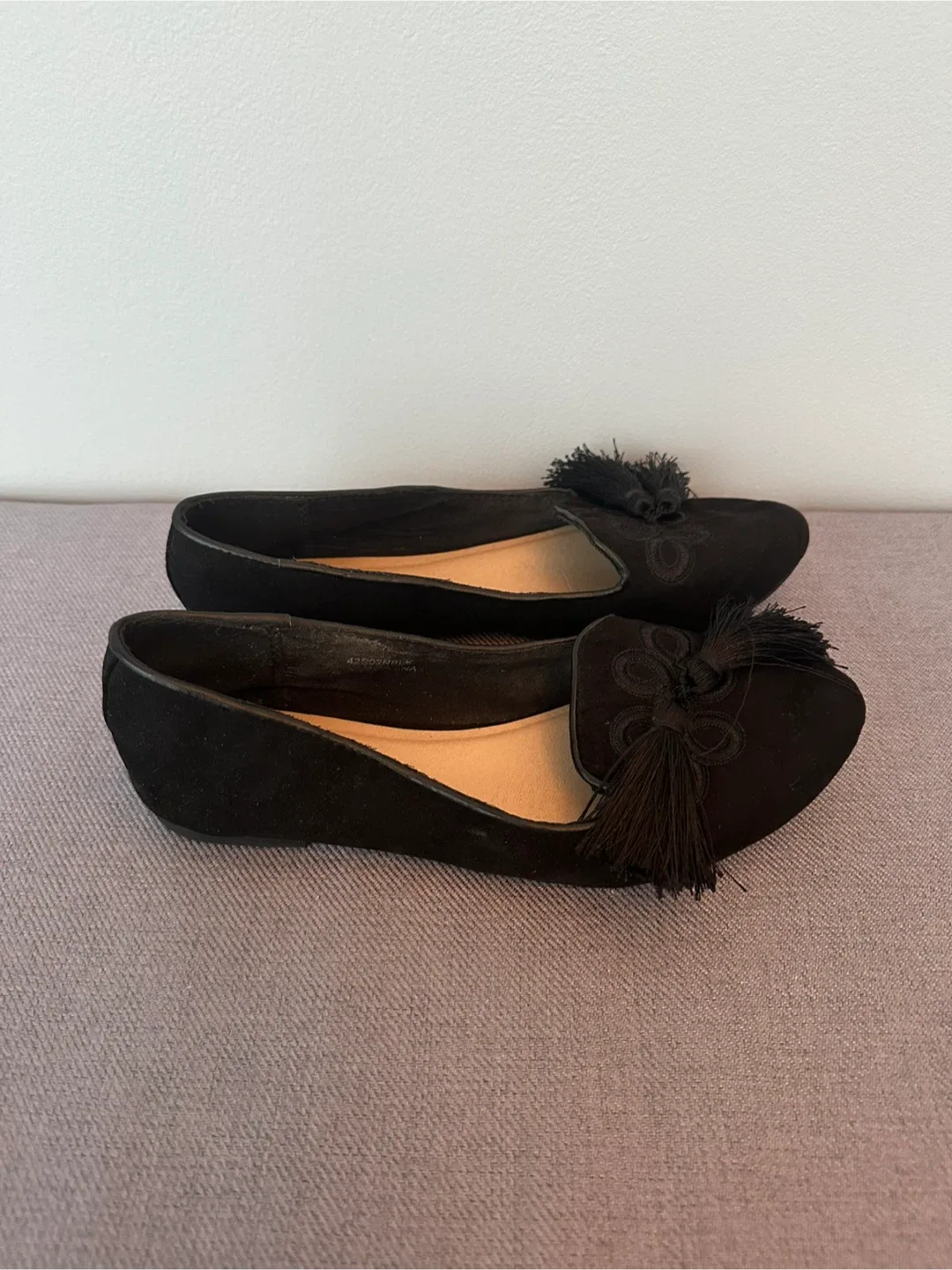Topshop Black Tassel Loafer Flats image indicator(3)