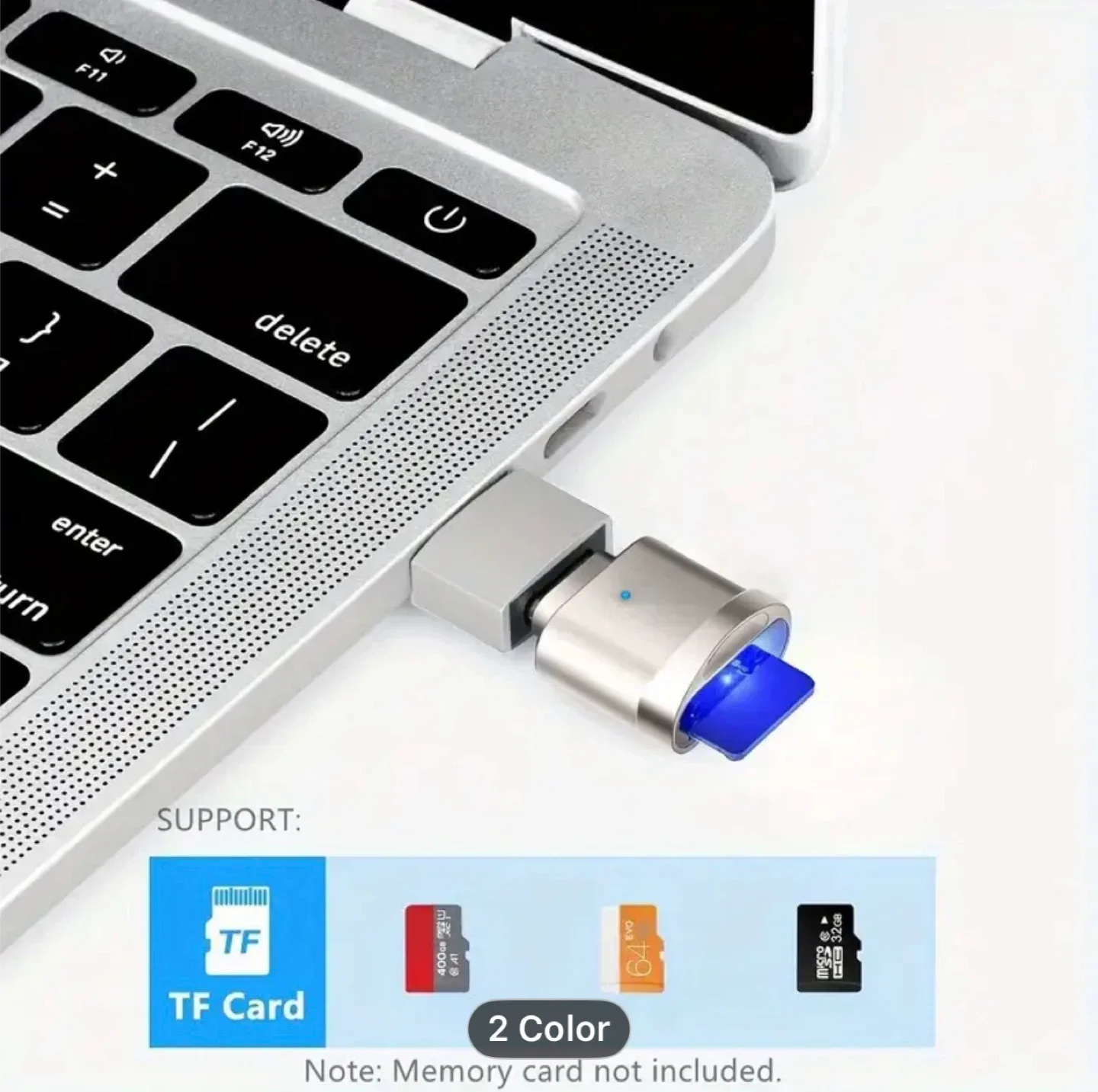 USB C Metal Micro/SD Card Reader - High-Speed Portable Plug image indicator(4)