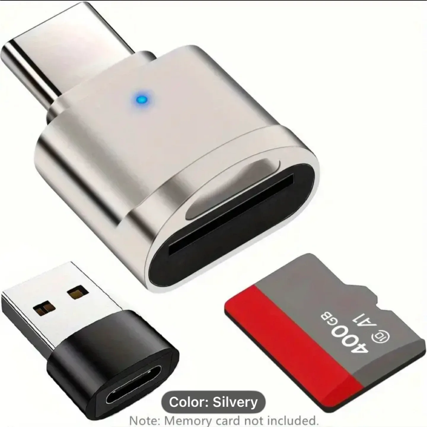 USB C Metal Micro/SD Card Reader - High-Speed Portable Plug image indicator(7)