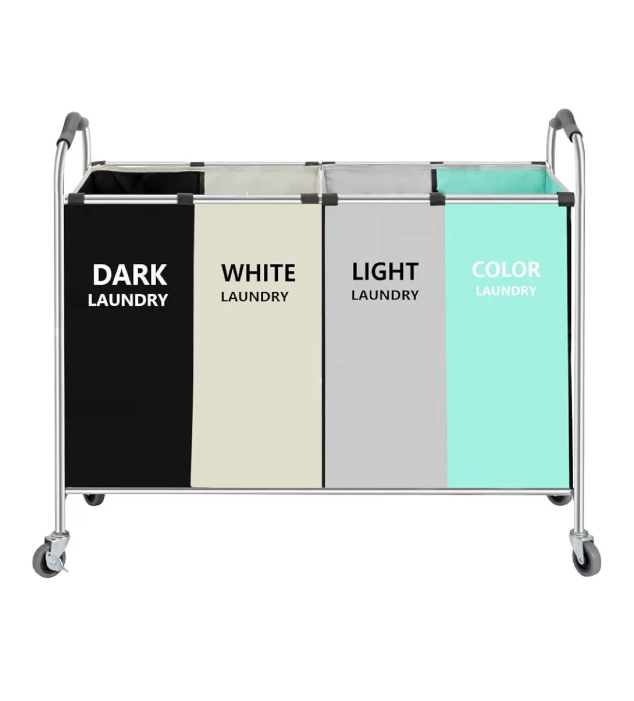 Rolling Laundry Hamper - 4 Large Bags
