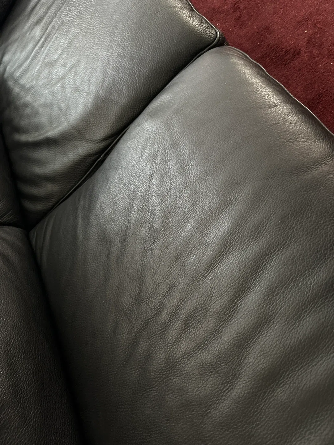 Black Leather Sofa and Lounge Chair image indicator(5)
