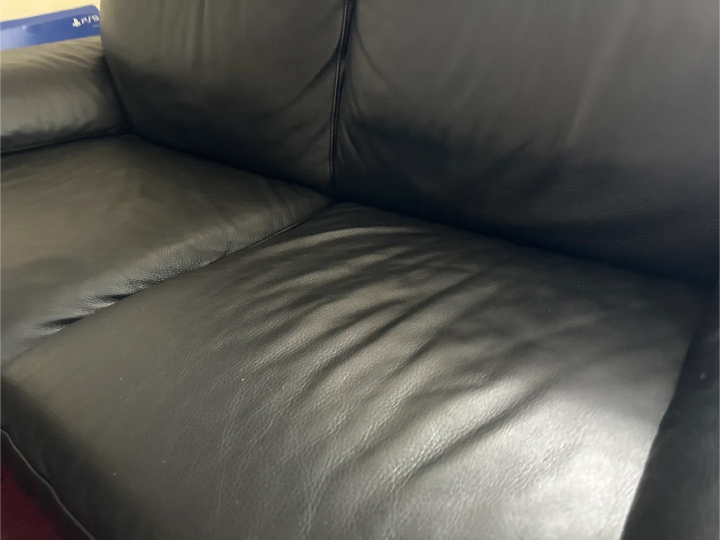 Black Leather Sofa and Lounge Chair image indicator(4)