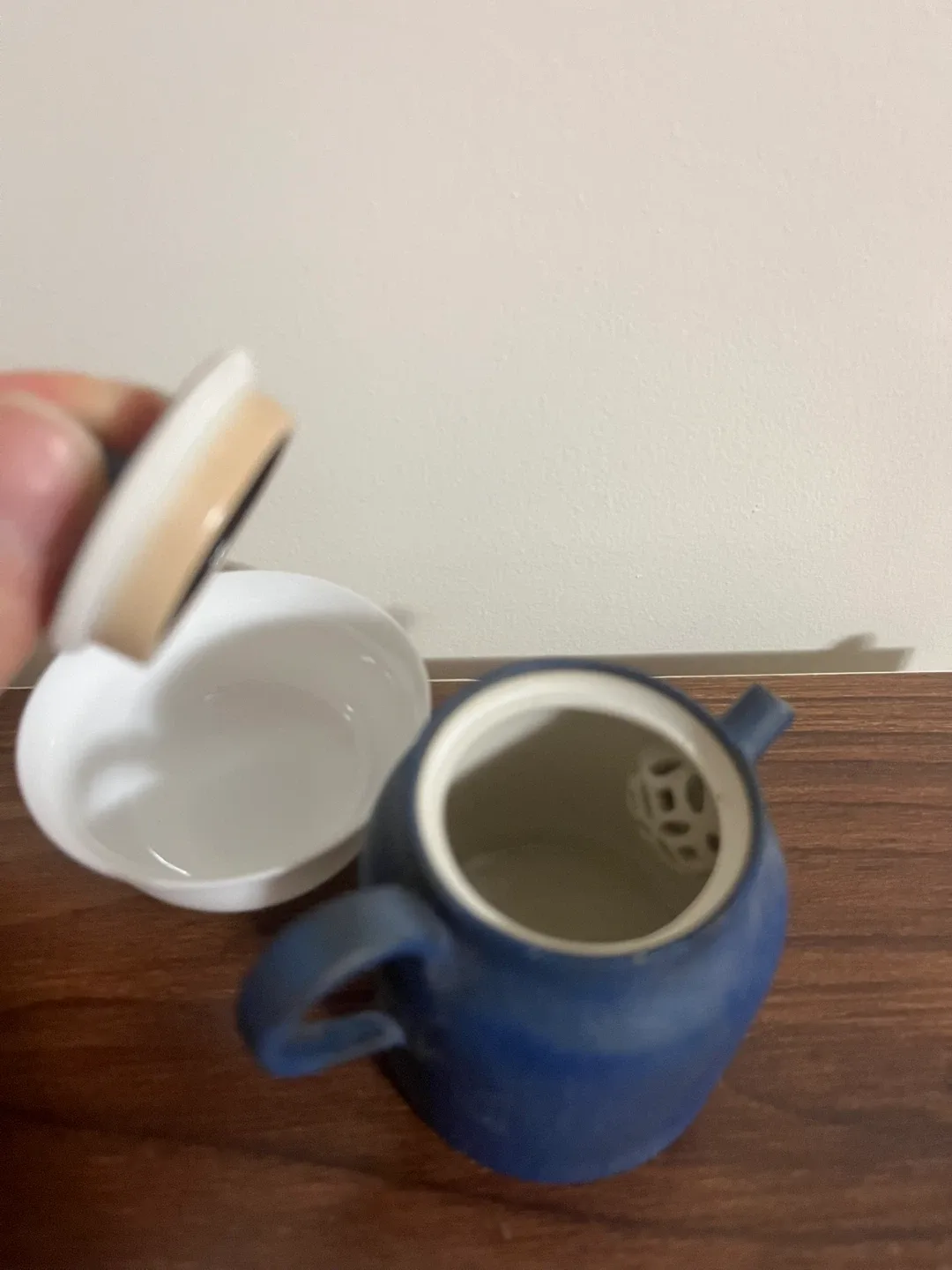 Mini Blue Tea Pot with White Cup image indicator(3)