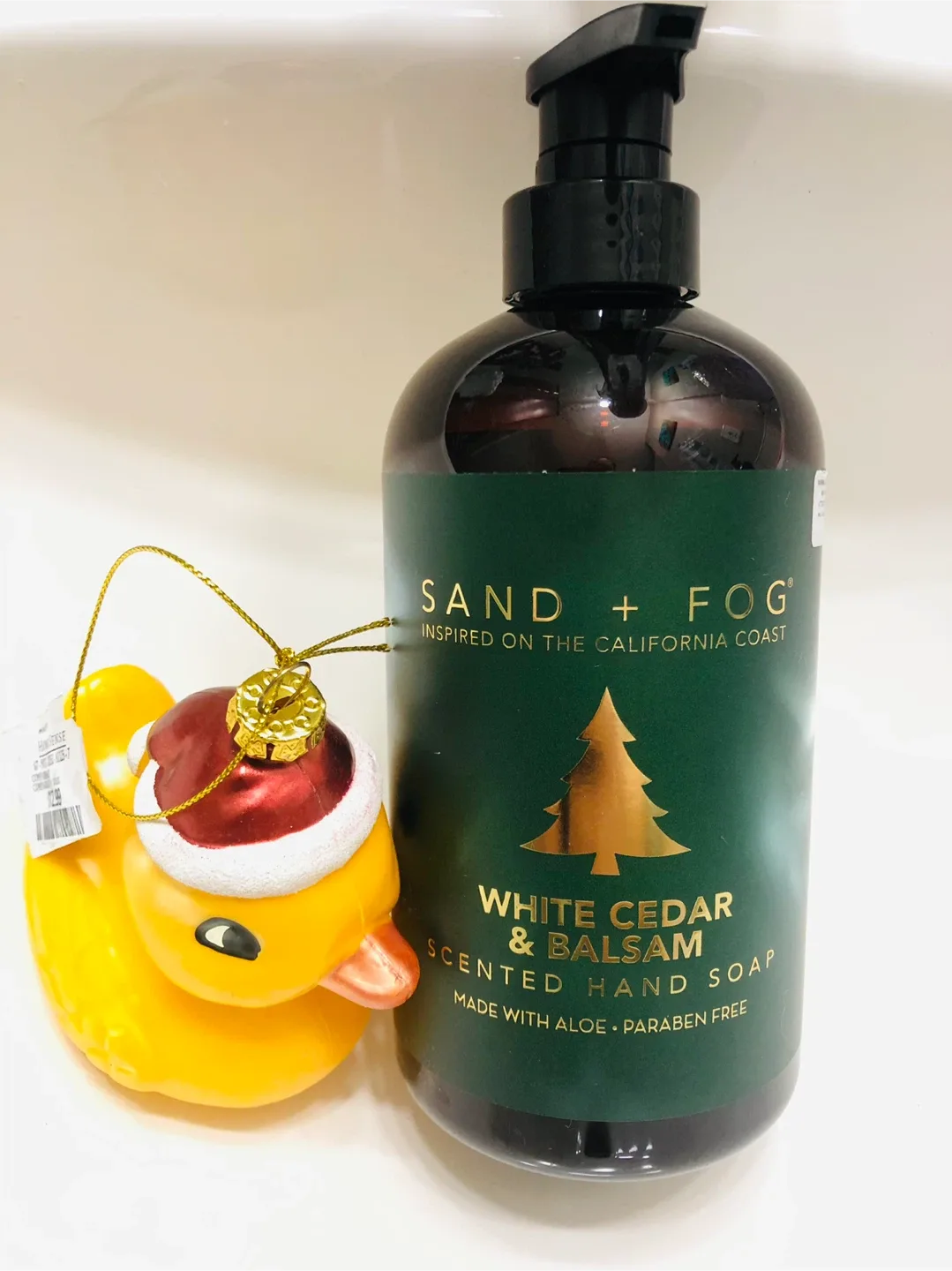 Sand + Fog White Cedar & Balsam Soap & Duck Christmas Ornament