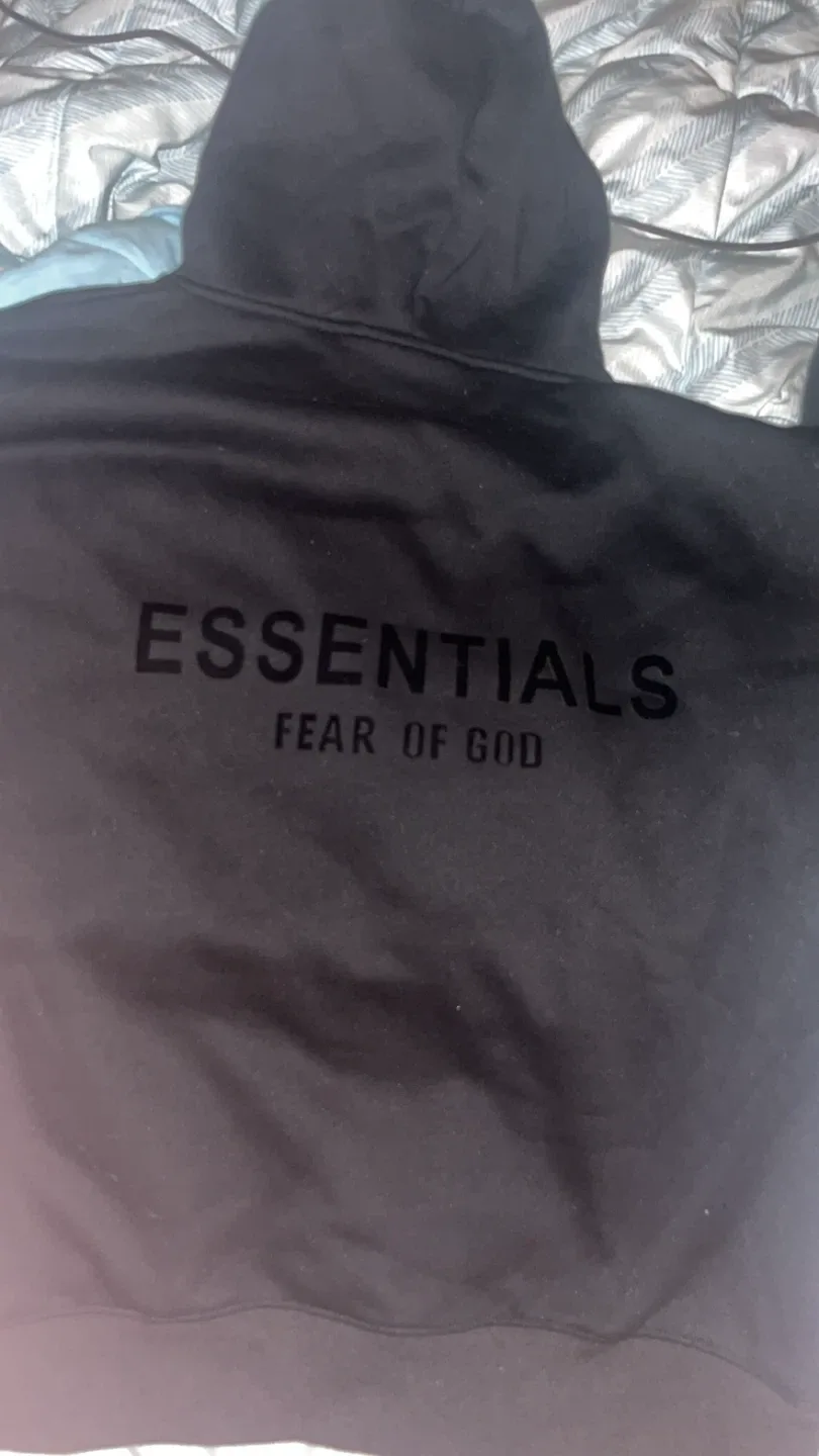 Essentials Fear Of God Black Hoodie image indicator(2)