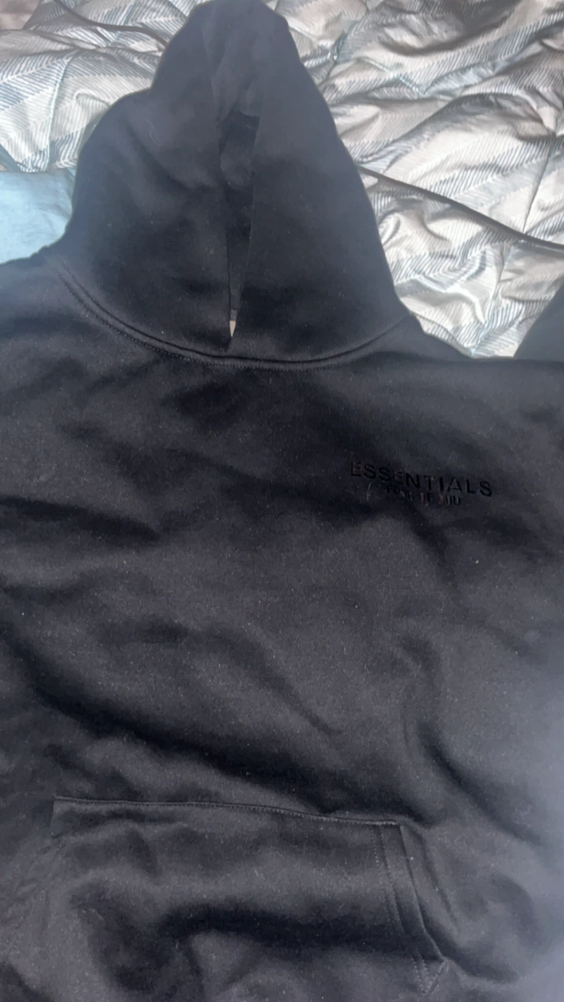 Essentials Fear Of God Black Hoodie