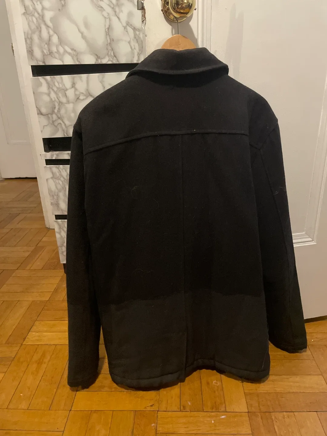 Nixon Black Wool Blend Coat - Size Large image indicator(2)