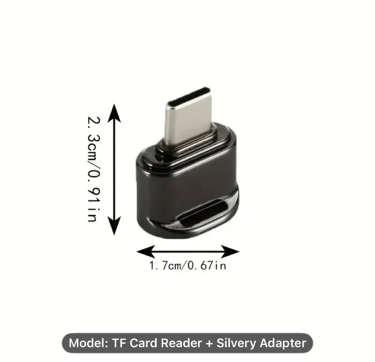 2pack TF card reader Silvery USB C to USB adapter image indicator(4)