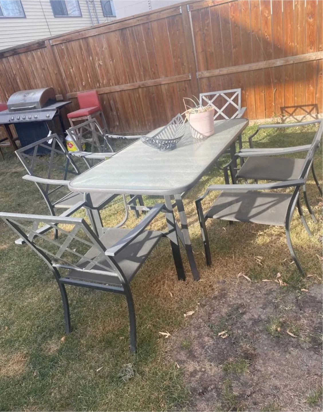 Patio Table with 6 Chairs - Outdoor Dining Set