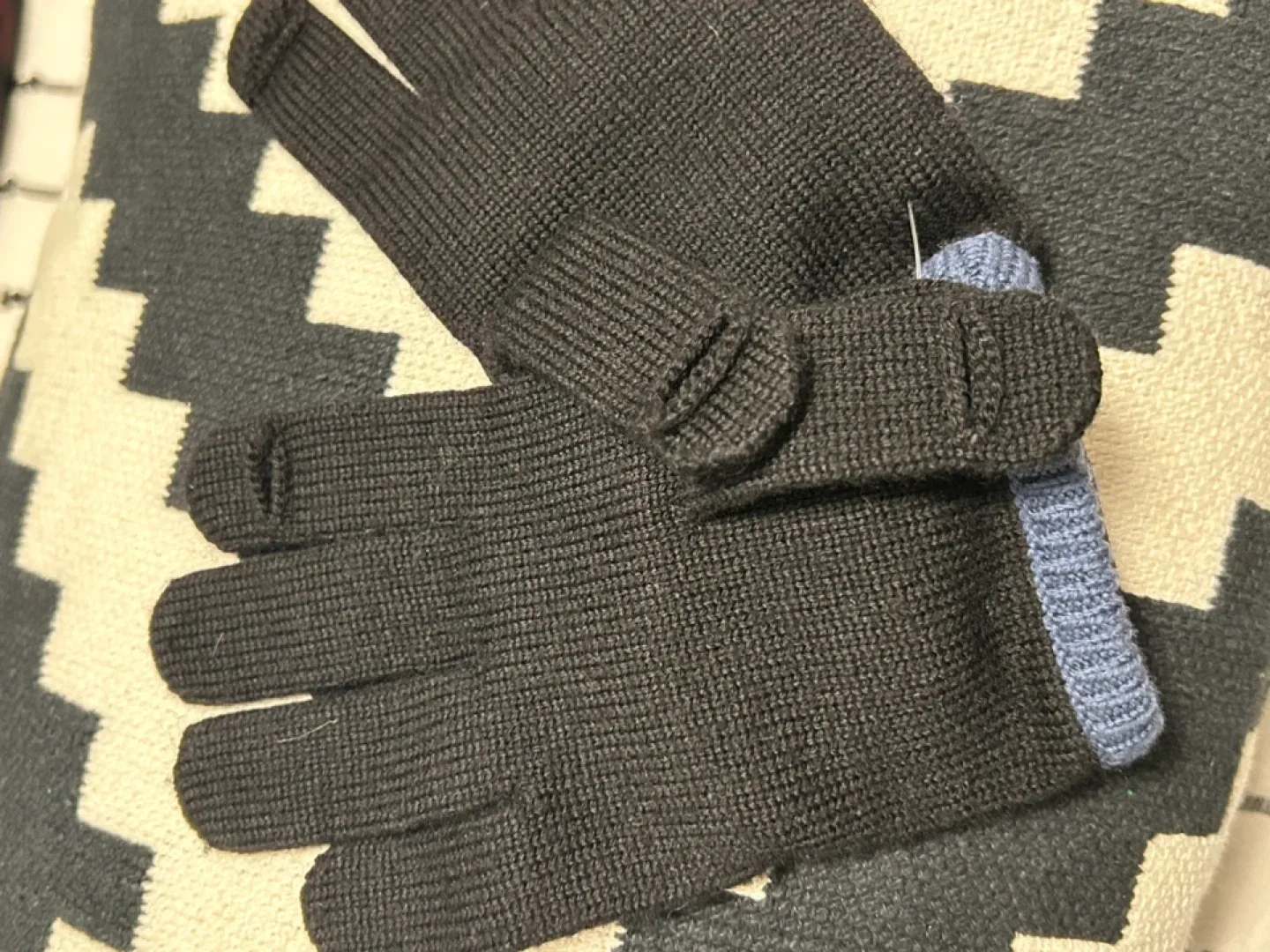 Coach Gloves - Black with Blue Trim image indicator(4)