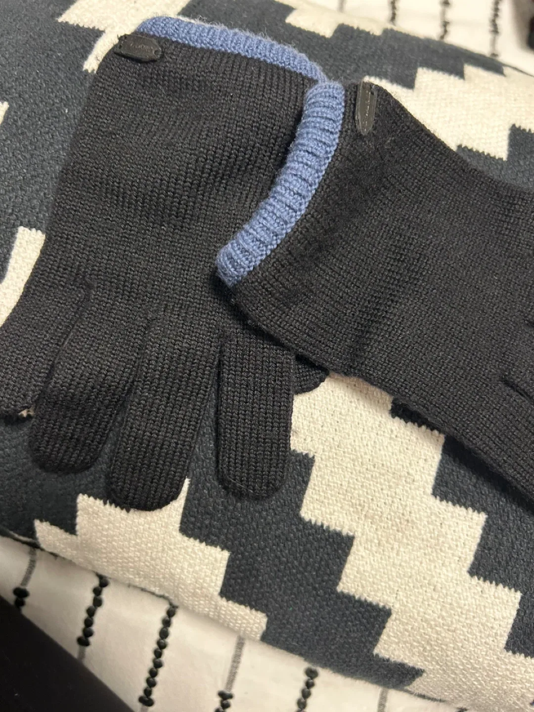 Coach Gloves - Black with Blue Trim image indicator(5)