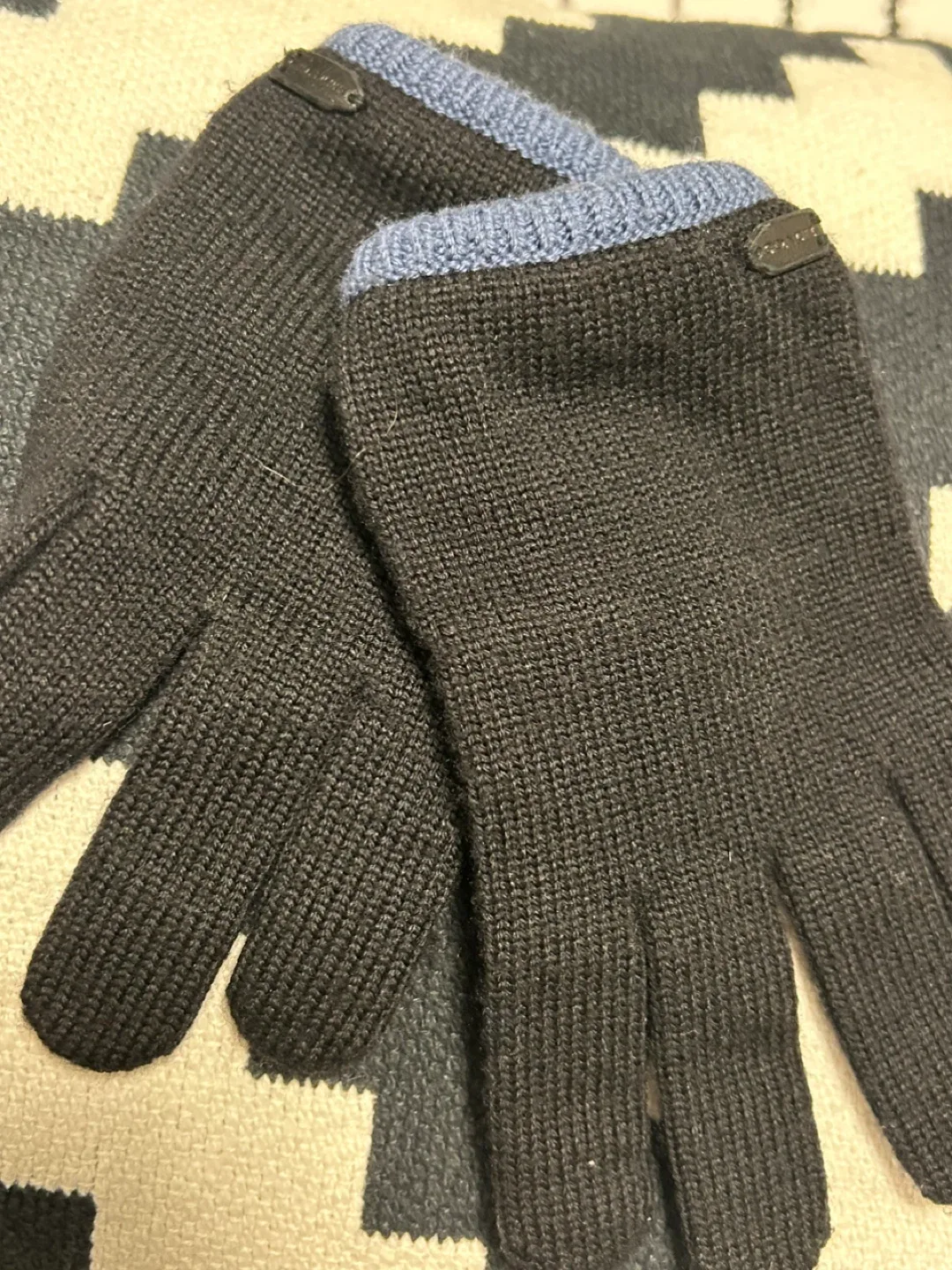 Coach Gloves - Black with Blue Trim image indicator(2)