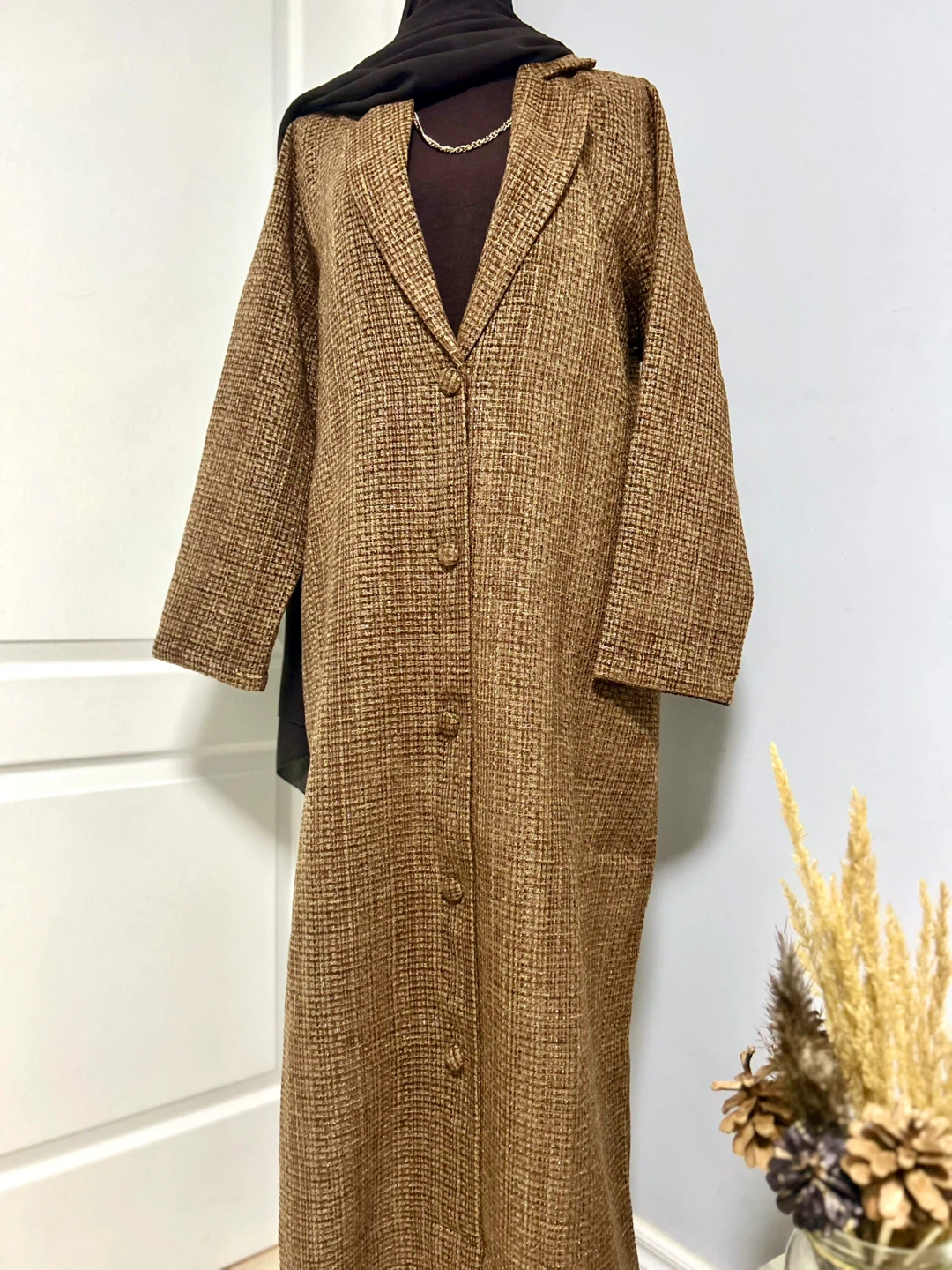 Brown Tweed Long Coat - photo 3