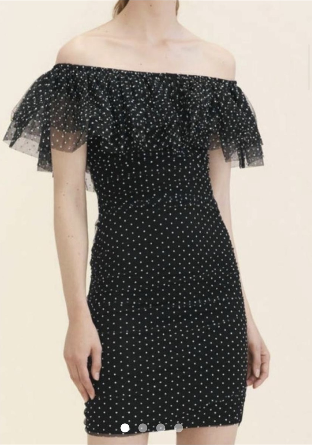 Maje Black & White Polka Dot Dress Size Small-Medium - photo 2