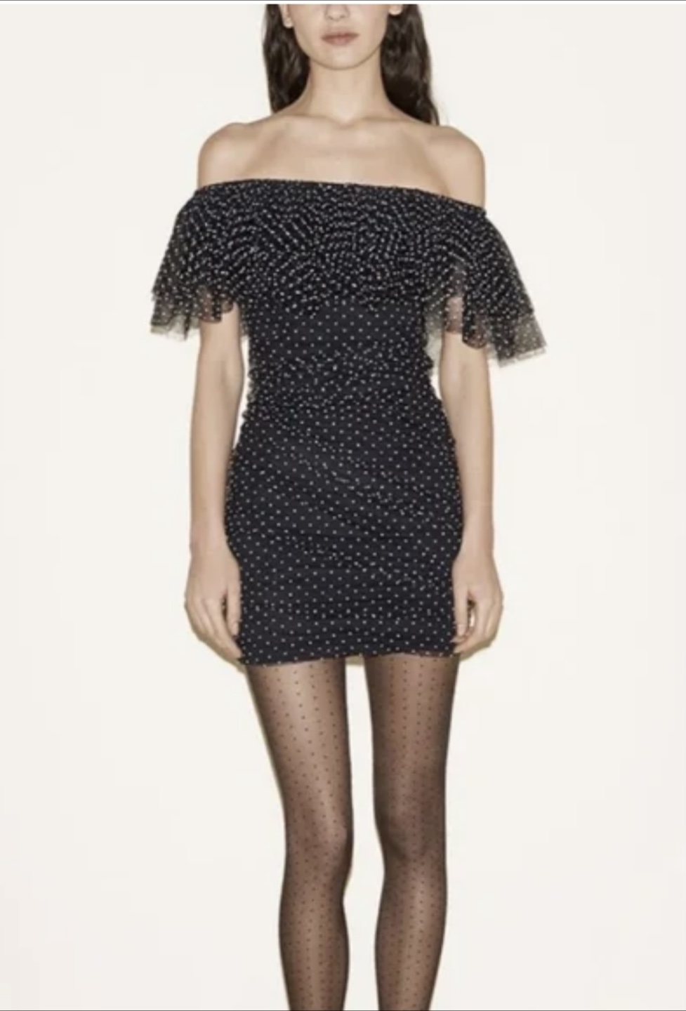 Maje Black & White Polka Dot Dress Size Small-Medium