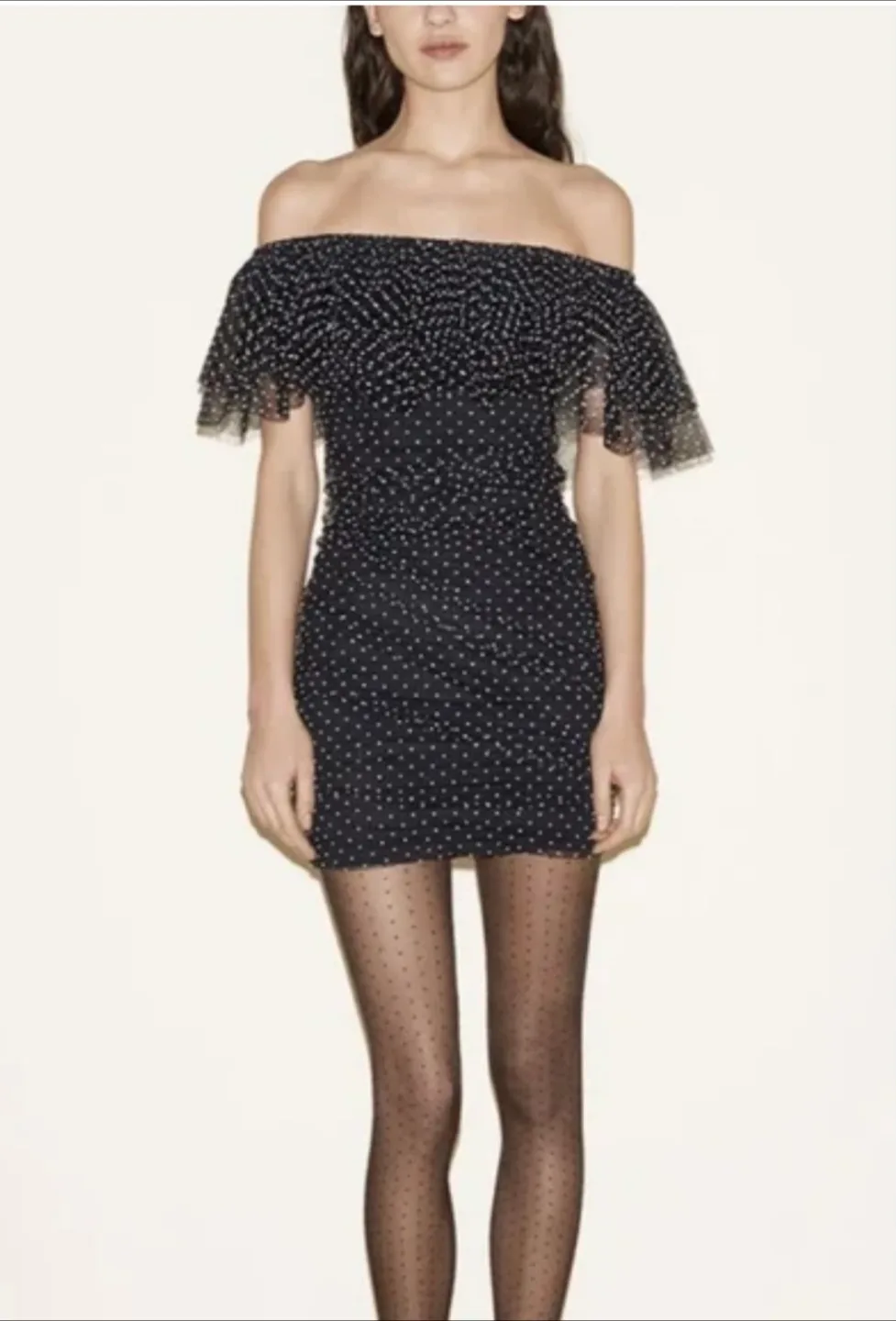 Maje Black & White Polka Dot Dress Size Small-Medium