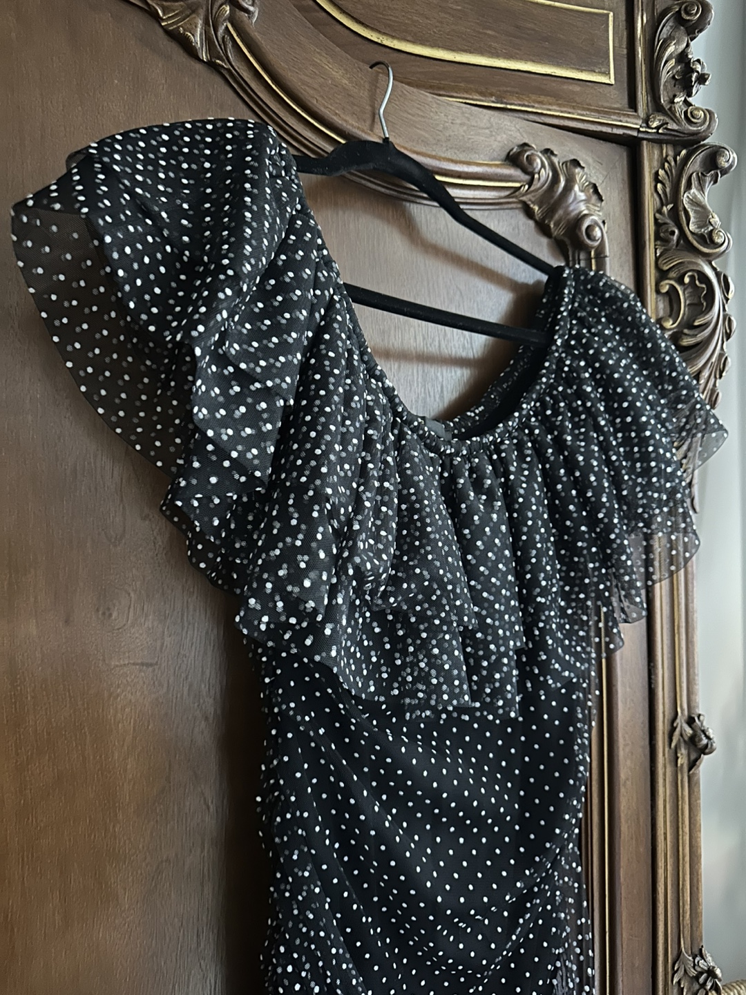 Maje Black & White Polka Dot Dress Size Small-Medium - photo 5