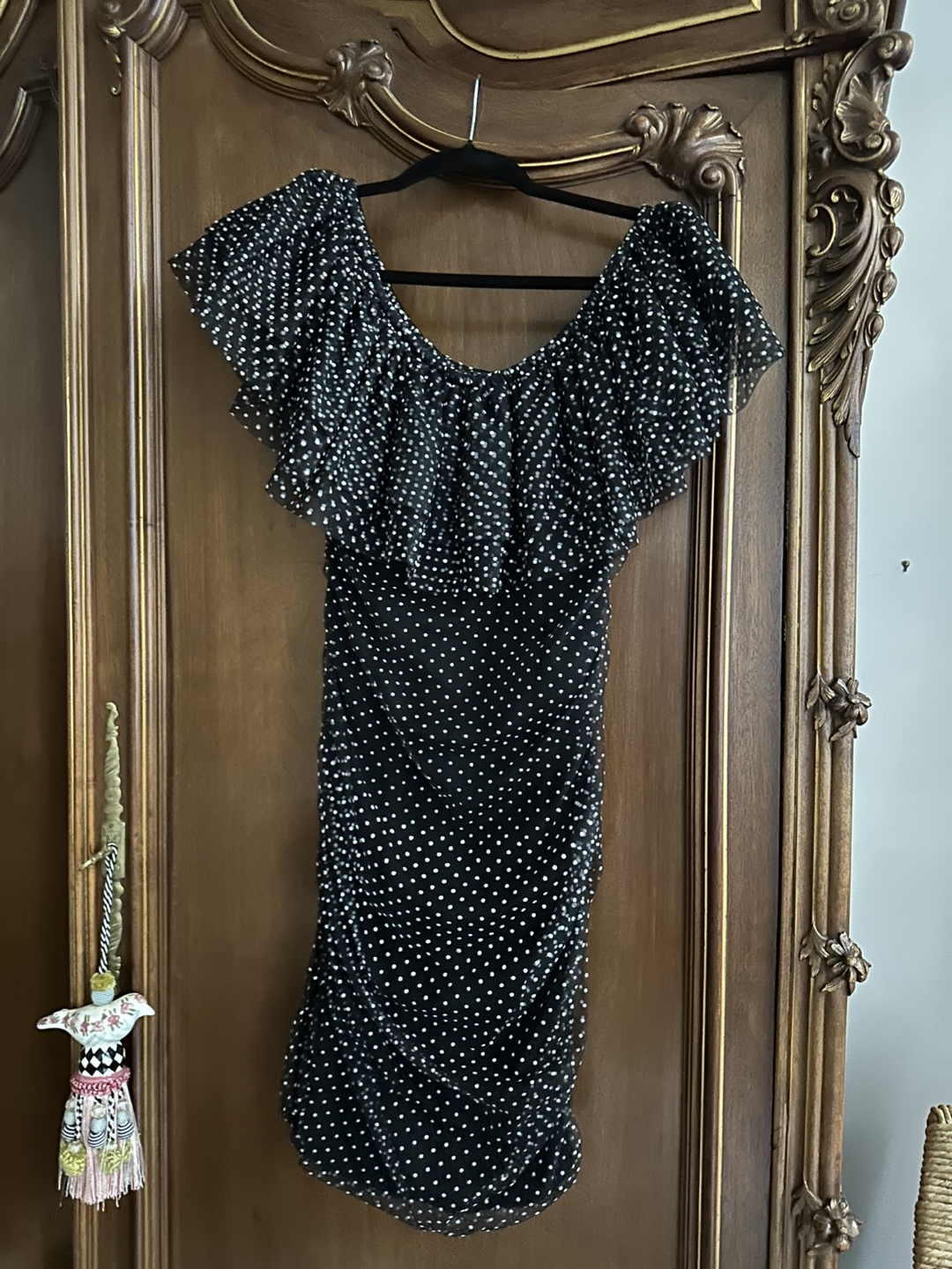 Maje Black & White Polka Dot Dress Size Small-Medium - photo 3