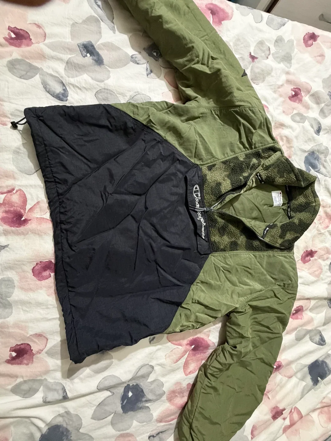 Champion Pullover Jacket - Green/Black thumbnail