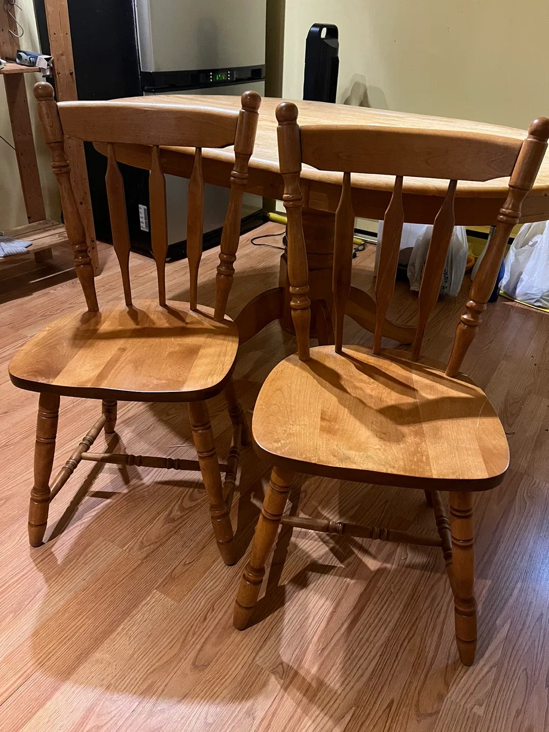 Oval Wooden Dining Table-FREE 2chairs image indicator(6)