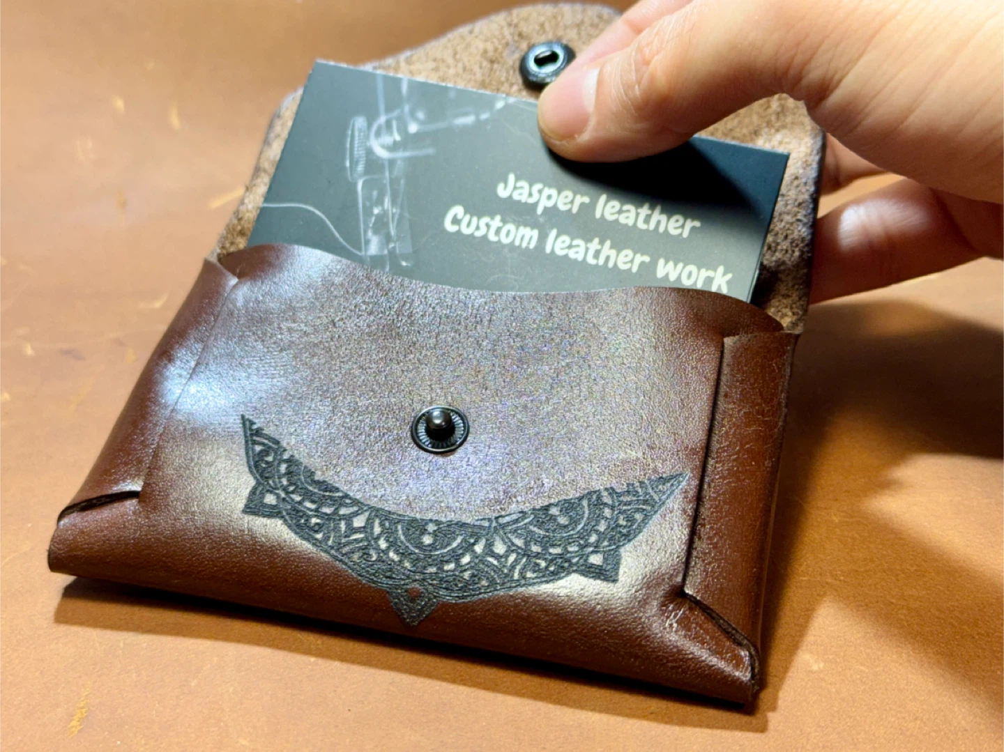 Jasper Leather Custom Card Holder - photo 3