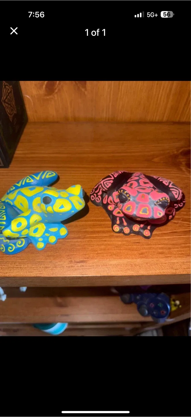 Hand made Cuban clay frogs