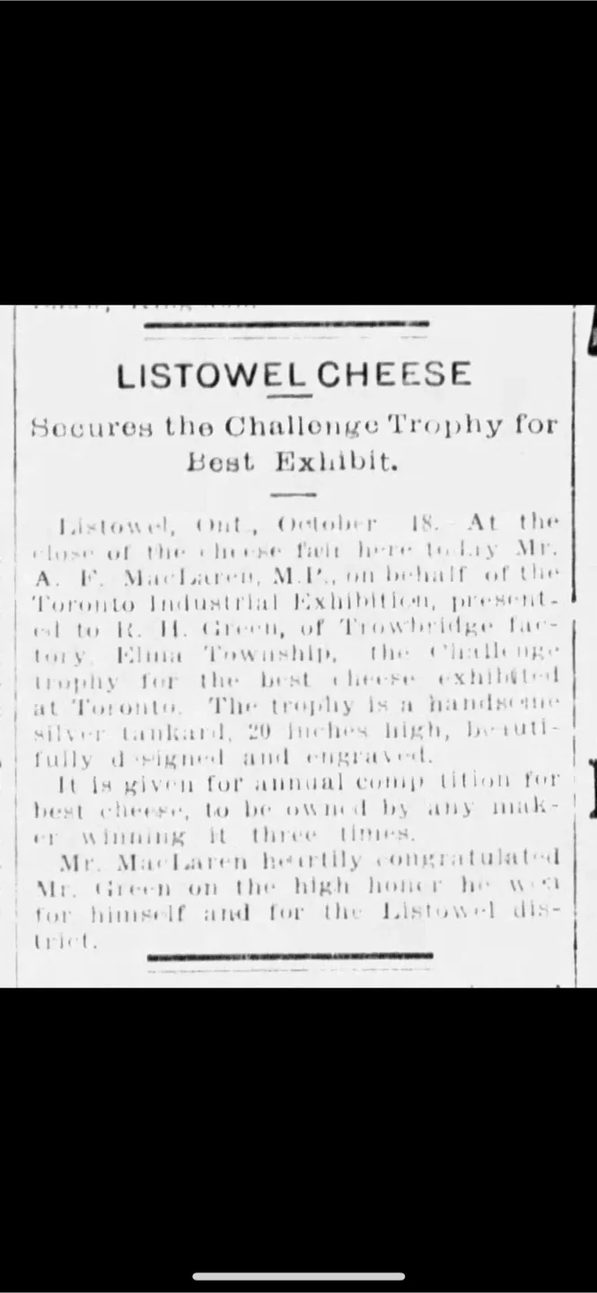 1901 CNE cheese trophy vintage photo Listowel antique Toronto image indicator(2)