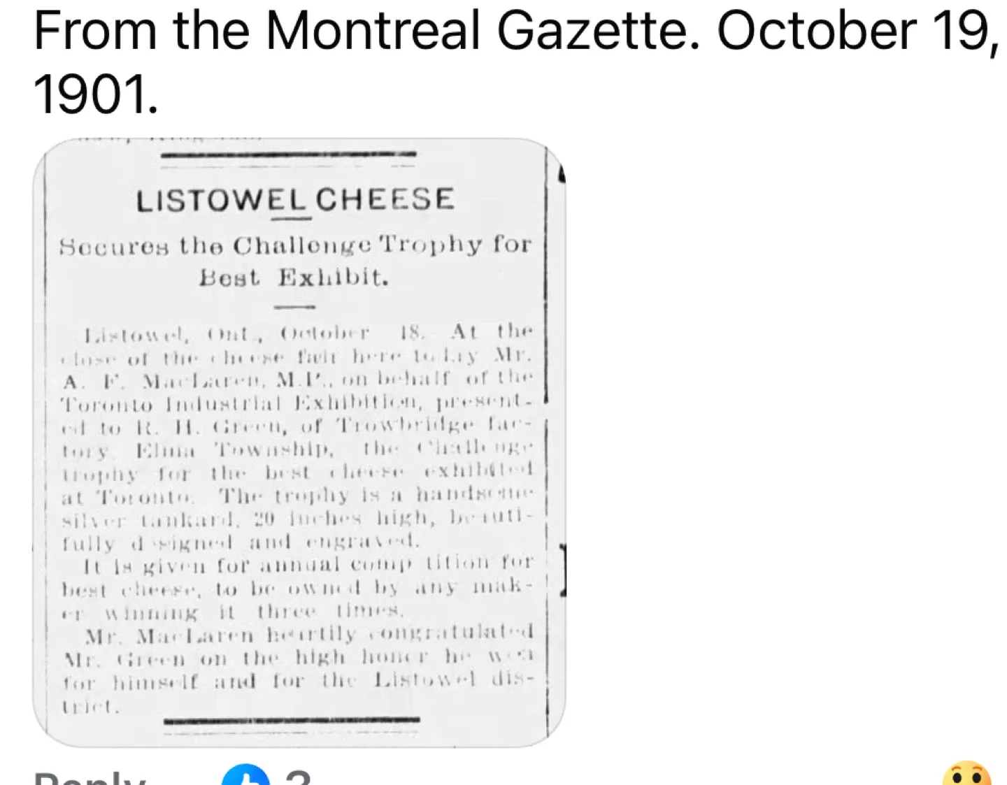 1901 CNE cheese trophy vintage photo Listowel antique Toronto image indicator(3)