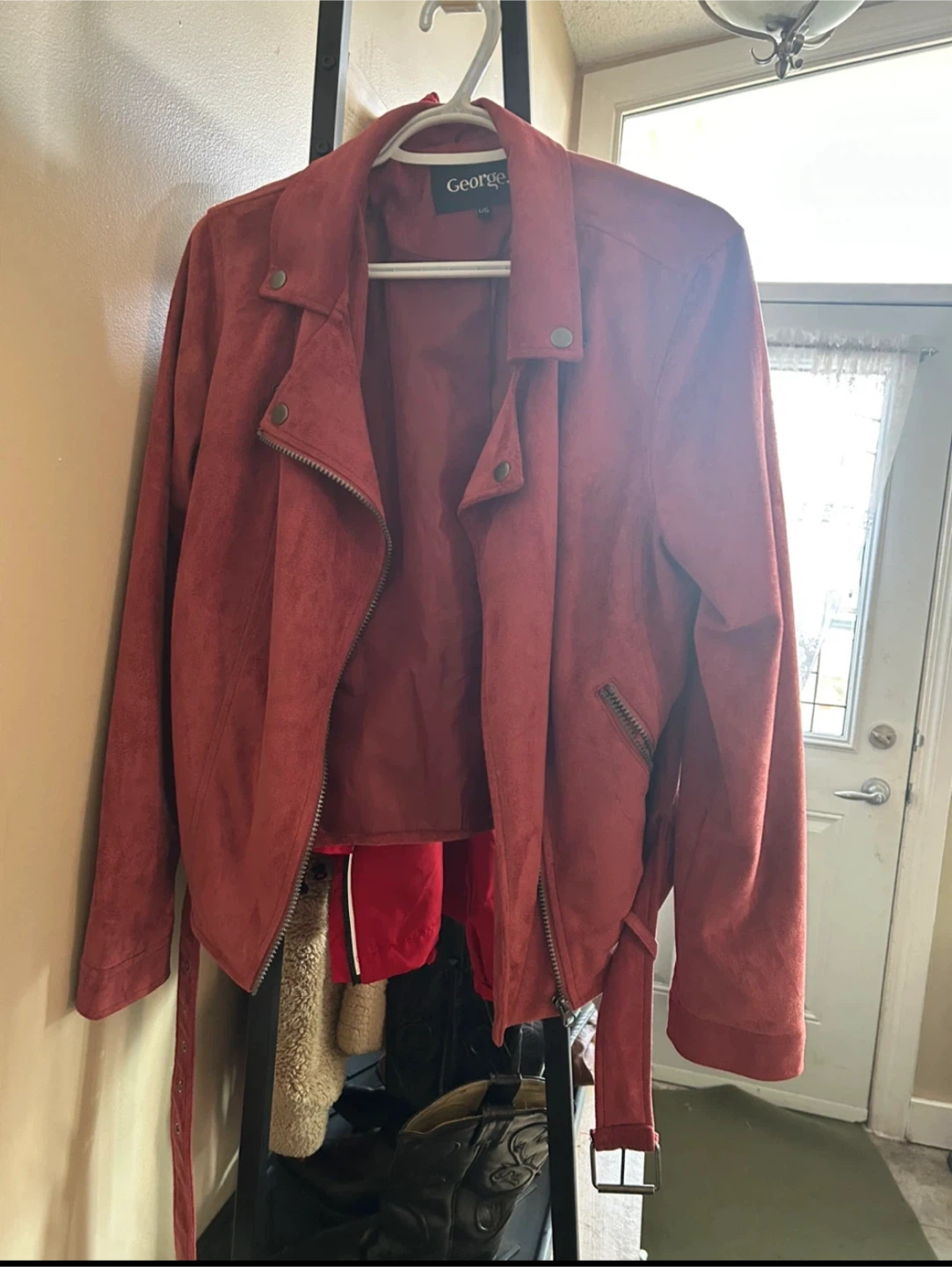 Red Suede Jacket - Size L