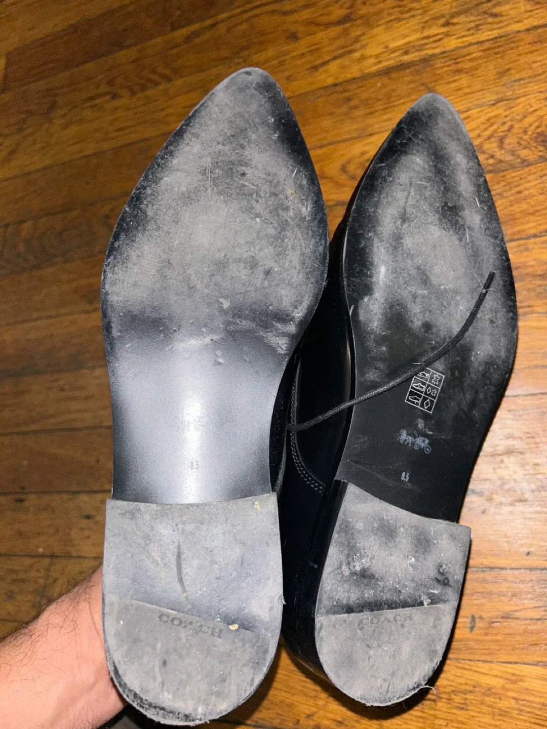 Coach Black Leather Dress Shoes - Size 8.5 image indicator(5)