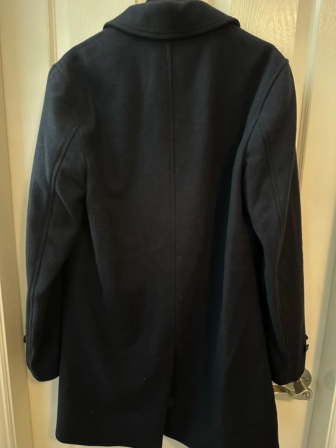 Banana Republic navy Wool Blend Coat Size M image indicator(2)