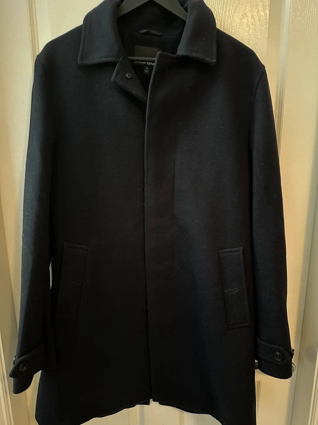 Banana Republic navy Wool Blend Coat Size M