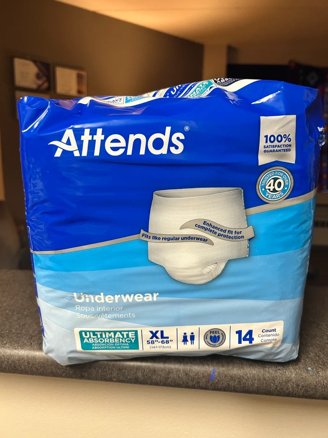 Attends Underwear XL (58-68") - New