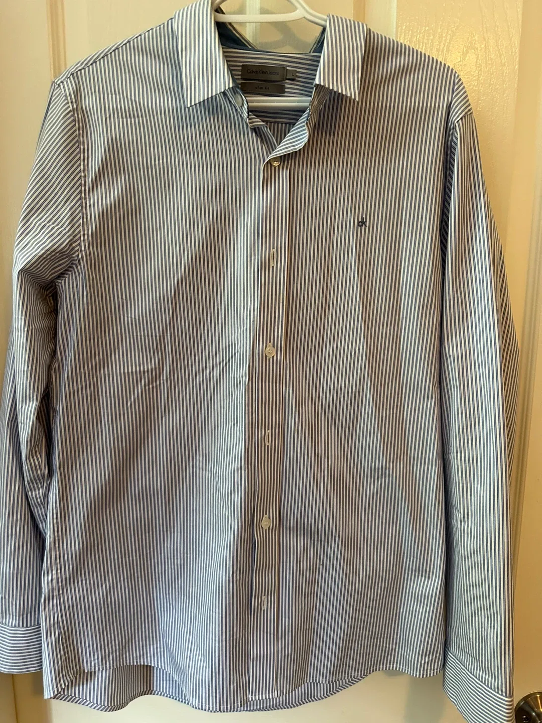 Calvin Klein Slim Fit Striped Shirt - Size M