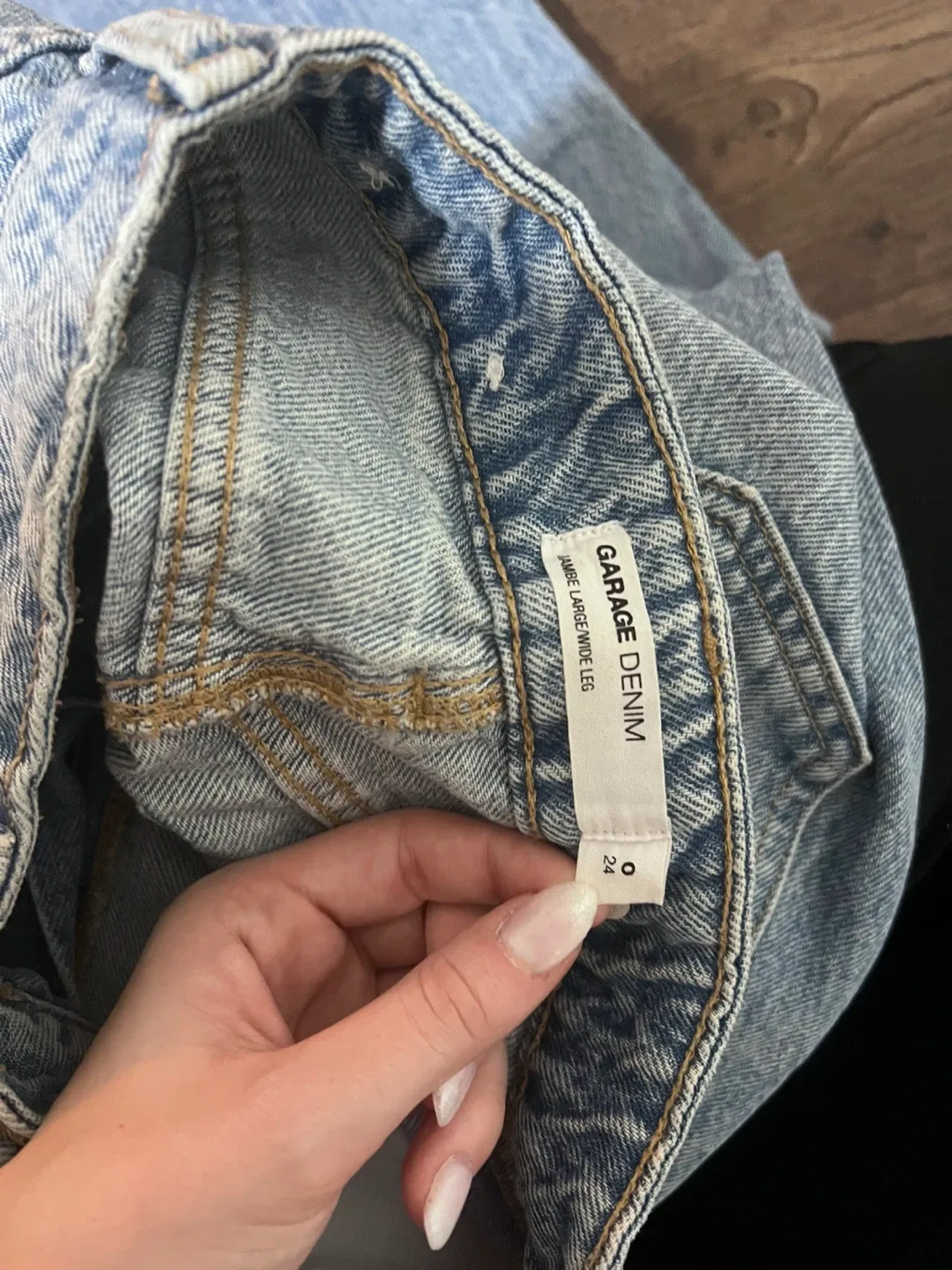 Garage Denim Ripped Wide Leg Jeans - Size 0 image indicator(3)